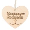 Zawieszka Kochanym Rodzicom Krzyż Fala Serce [ Komplet 100szt ]